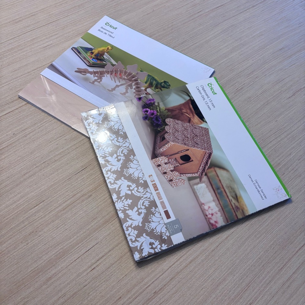 Cricut Basswood and Chipboard Set with Natural Tones